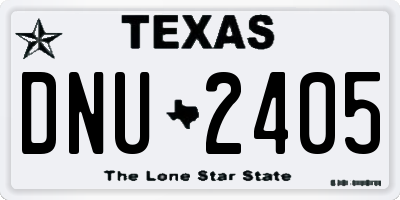 TX license plate DNU2405