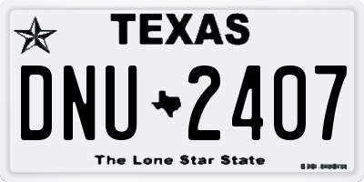 TX license plate DNU2407