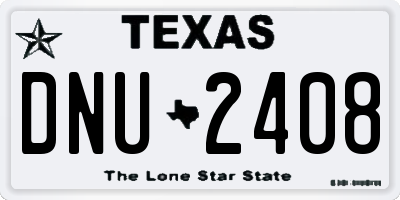TX license plate DNU2408