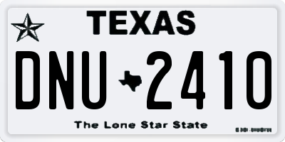 TX license plate DNU2410