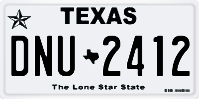 TX license plate DNU2412
