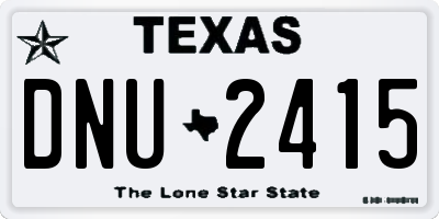 TX license plate DNU2415