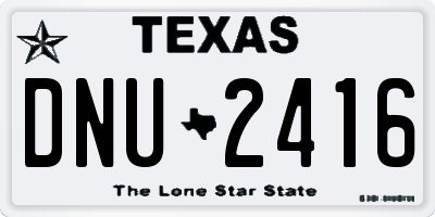 TX license plate DNU2416