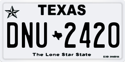 TX license plate DNU2420