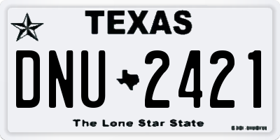 TX license plate DNU2421