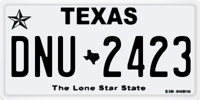 TX license plate DNU2423