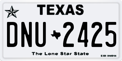 TX license plate DNU2425