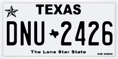 TX license plate DNU2426