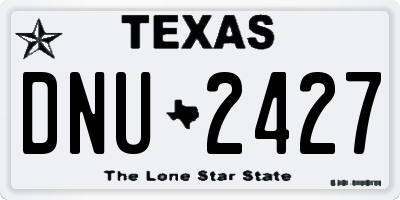 TX license plate DNU2427