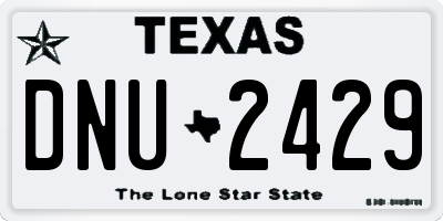TX license plate DNU2429
