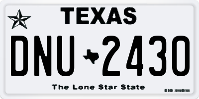 TX license plate DNU2430