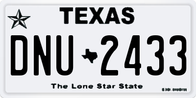 TX license plate DNU2433