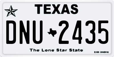 TX license plate DNU2435