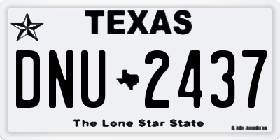 TX license plate DNU2437