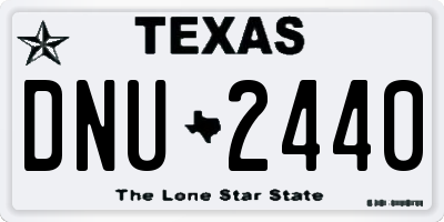 TX license plate DNU2440