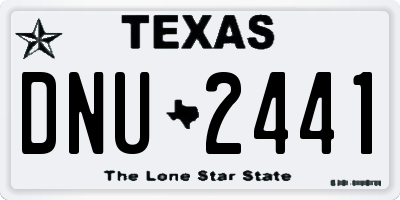 TX license plate DNU2441