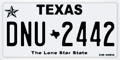 TX license plate DNU2442
