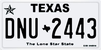 TX license plate DNU2443