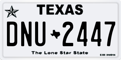 TX license plate DNU2447