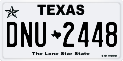 TX license plate DNU2448