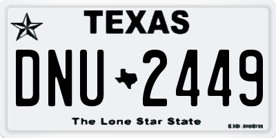 TX license plate DNU2449