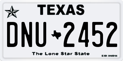 TX license plate DNU2452