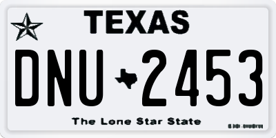 TX license plate DNU2453