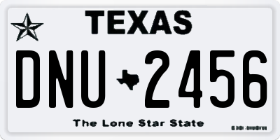 TX license plate DNU2456
