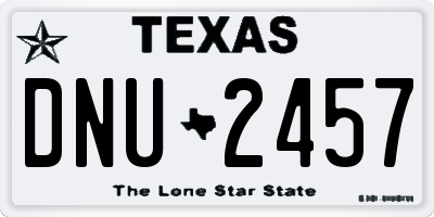 TX license plate DNU2457