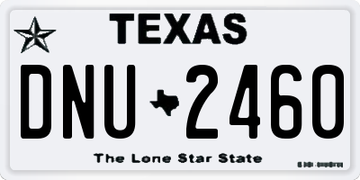 TX license plate DNU2460