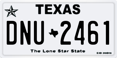 TX license plate DNU2461