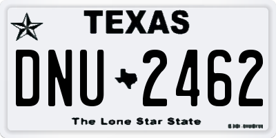 TX license plate DNU2462