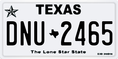 TX license plate DNU2465