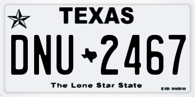 TX license plate DNU2467