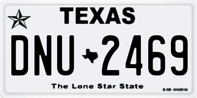 TX license plate DNU2469