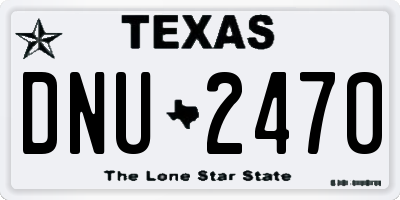 TX license plate DNU2470