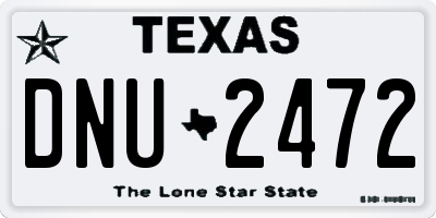 TX license plate DNU2472