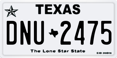 TX license plate DNU2475