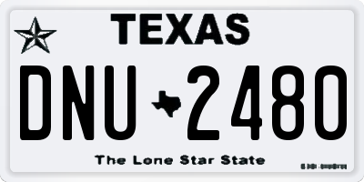 TX license plate DNU2480