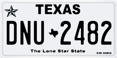 TX license plate DNU2482