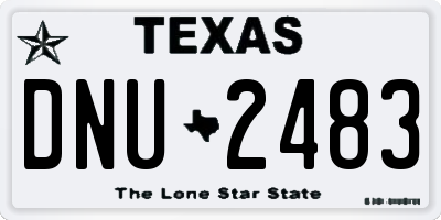 TX license plate DNU2483