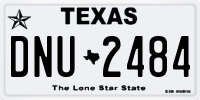 TX license plate DNU2484