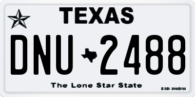 TX license plate DNU2488