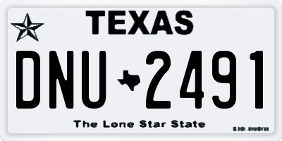 TX license plate DNU2491