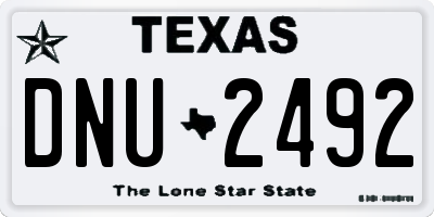 TX license plate DNU2492