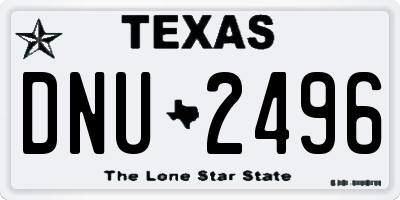 TX license plate DNU2496