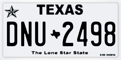 TX license plate DNU2498