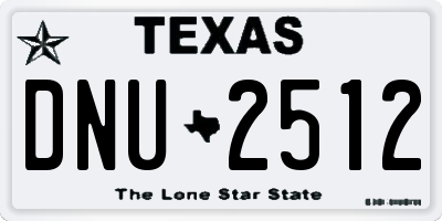 TX license plate DNU2512