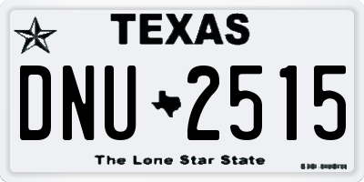TX license plate DNU2515