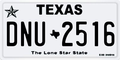TX license plate DNU2516